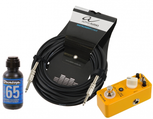 Mooer MDS6 Ultra Drive II Distortion guirar effect pedal + guitar cable + string cleaner