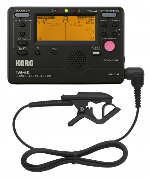 Korg TM-50C Black Metronome/Tuner + Contact Microphone