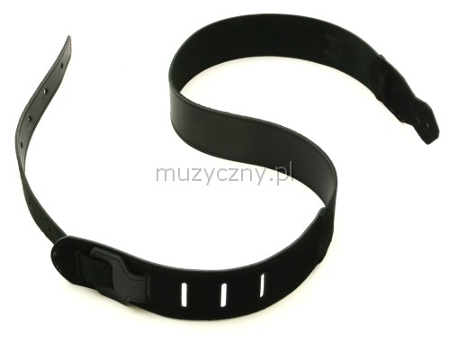 Akmuz PES-11 leather guitar strap, black