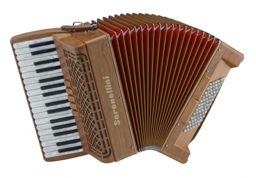 Serenellini 343W Cherry 34/3/5 72/4/2 accordion (wooden finish)