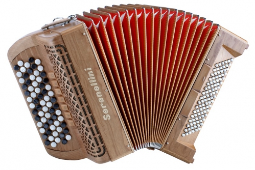 Serenellini 373 W Cherry 37(67)/3/7 96/4/2 button accordion (cherry wood finish)