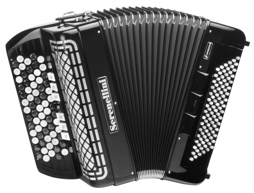 Serenellini 373 CR 37(67)/3/7 96/4(F/N-2)/3 button accordion with converter (black)