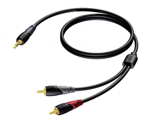 Procab CLA711/1.5 mini jack - 2x RCA cable, 1.5m