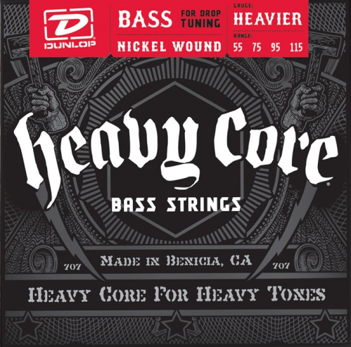 Dunlop DBHCN Heavy Core Bass Guitar Strings (55-115)
