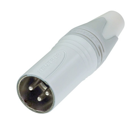 Neutrik NC3MXX-WT male XLR cable connector, white