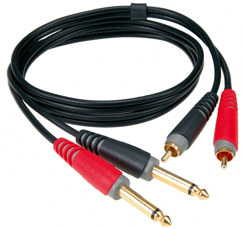 Klotz AT-CJ0100 2x Jack Plug - 2x RCA Plug Cable (1 m)