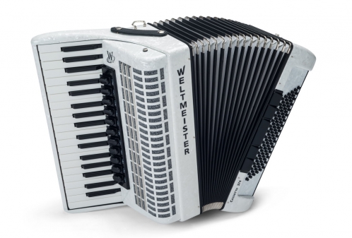 Weltmeister Cassotta 374 White accordion (italian reeds)