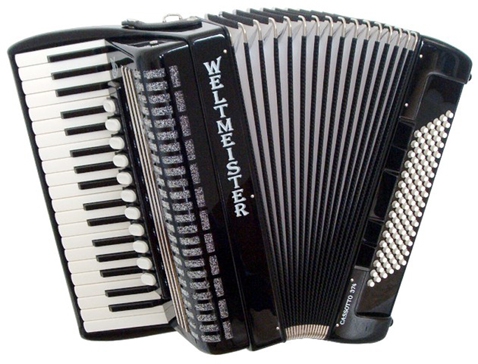 Weltmeister Cassotta 374 37/96/IV/11/5 accordion (italian reeds), black