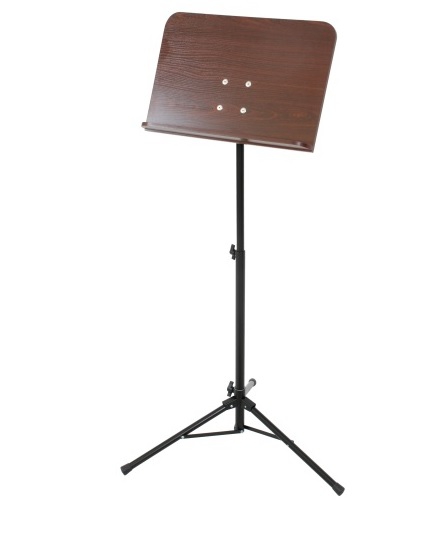 Stim P03 stand with a wood desktop, rosewood