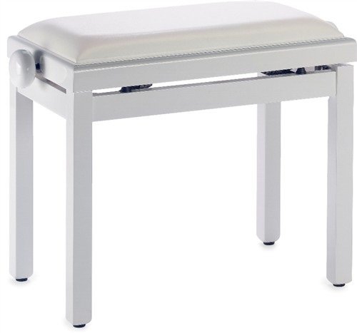 Stagg PB39 Piano bench with white vinyl top 