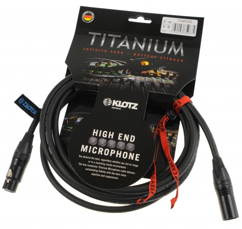 Klotz TI M0300 Titanium Star Quad microphone cable, 3m
