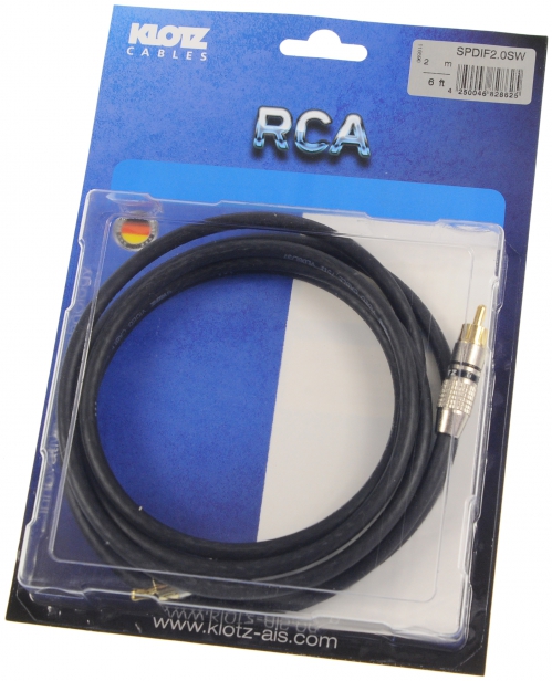 Klotz SPDIF-2.0SW S/PDIF digital signal cable, 2m