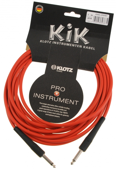 Klotz KIK 6.0 PP RT instrument cable, red