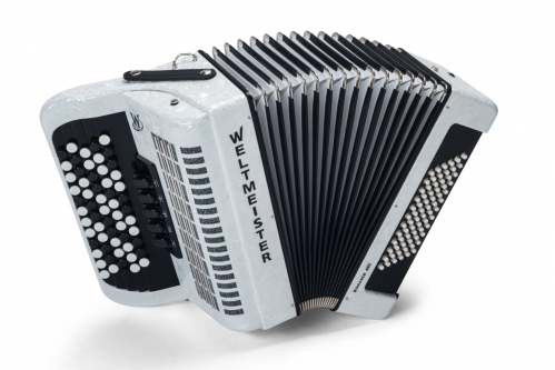 Weltmeister Romance 603 60/72/III/5 Button Accordion (White)