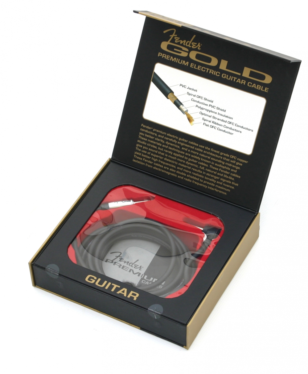 Fender Premium Gold 12ft guitar cable