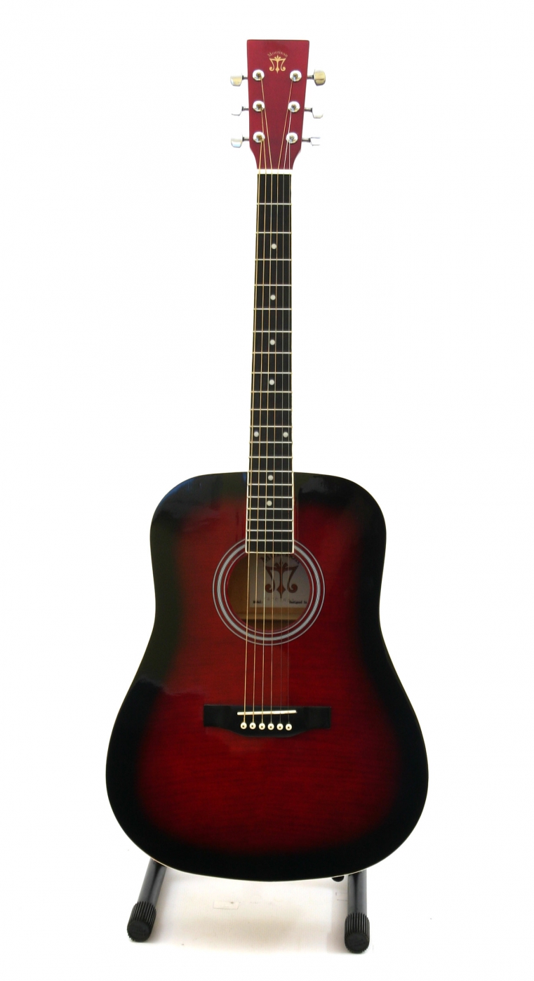 Morrison F4101 Red Transparent acoustic guitar