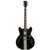 VGS VSH-120 Raven Black Mustang Semi Hollow electric guitar (paint flaw)
