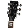 VGS VSH-120 Raven Black Mustang Semi Hollow electric guitar (paint flaw)