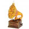 Zebra Music turntable Christmas ornament