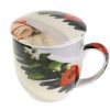 Zebra Music porcelain mug with infuser, piano motive