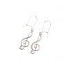 Zebra Music Treble Clef shaped earrings