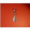 Zebra Music silver pendant, classical guitar motive   