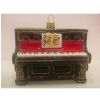 Zebra Music Piano christmas tree decoration, black