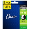Elixir 16551 Optiweb Custom Light electric guitar strings 9-46  (3-pack)