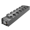 Adam Hall AHPROPORT6T Power Strip 6 x IP54 Black and yellow Power I/O