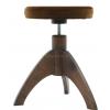 Akmuz adjustable piano stool, round (dark walnut)