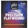GHS Precision Flatwound - Bass String Set, 4-String, Medium, .045-.105