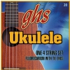 GHS Ukulele Fluorocarbon Tie Ends - Ukulele String Set, Hawaiian D-Tuning