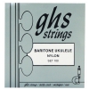 GHS Ukulele Nylon Tie-Ends - Ukulele String Set, Baritone, Black Nylon