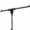 RockStand Microphone Stand - 157 cm, Solid Base Tri-pod with Boom and Cable Clips, Black