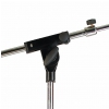 RockStand Microphone Stand,  125 cm, Solid Tri-Pod with Telescopic Boom and Cable Clips, Nickel