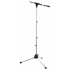 RockStand Microphone Stand,  125 cm, Solid Tri-Pod with Boom and Cable Clips, Nickel