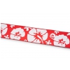 RockStrap Bass Strap - Red Hibiscus Nylon, black, 80 mm wide