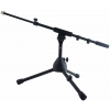 RockStand Microphone Stand,  30 cm, Solid Tri-Pod with Telescopic Boom and Cable Clips, Black