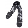 RockStrap Bass Strap - Skull - Nylon, black, 80 mm wide