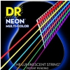 DR NEON Hi-Def Multi-Color - struny do gitary akustycznej, Coated, Medium Light .011-.050