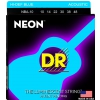 DR NEON Hi-Def Blue ″ struny do gitary akustycznej, Coated, Light, .010-.048