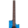Luna Gypsy Exotic Quilted Ash Trans Blue acoustic guitar
