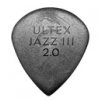 Dunlop Ultex Jazz III 2.0 Picks, Player′s Pack, 2.00 mm
