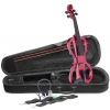 Stagg EVN X 4/4 MRD 4/4 electric violin set with metallic red electric violin, soft case and headphones