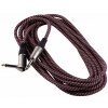 RockCable kabel instrumentalny - angled TS (6.3 mm / 1/4), braided cloth mantle, beige - 3 m / 9.8 ft.