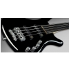 RockBass Corvette Basic 4-String, Solid Black High Polish, Fretless - Medium Scale bass guitar
