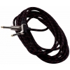 RockCable kabel instrumentalny - angled TS (6.3 mm / 1/4), braided cloth mantle, black - 6 m / 19.7 ft.