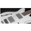 RockBass Star Bass 4-String, Solid Creme White High Polish, Fretted - Medium Scale bass guitar