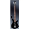 RockBass Fortress 4-String, Black Solid High Polish, Active, Fretted bass guitar