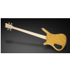 RockBass Corvette Premium 4-String, Natural Transparent High Polish, Active, Fretted bass guitar